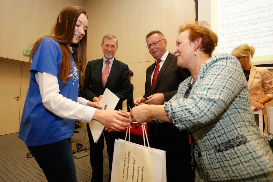Uroczyste wręczenie nagród w marszałkowskich konkursach edukacyjnych, fot. Mikołaj Kuras