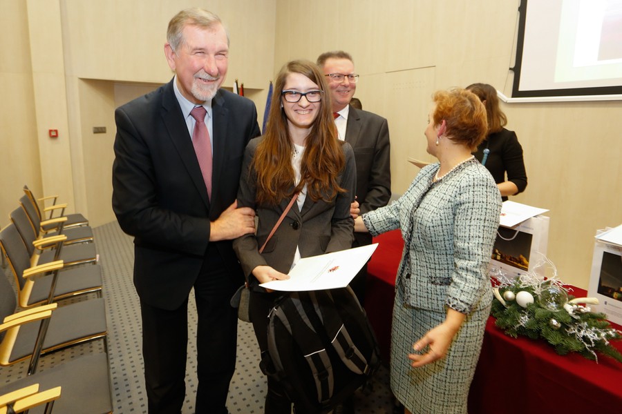 Uroczyste wręczenie nagród w marszałkowskich konkursach edukacyjnych, fot. Mikołaj Kuras