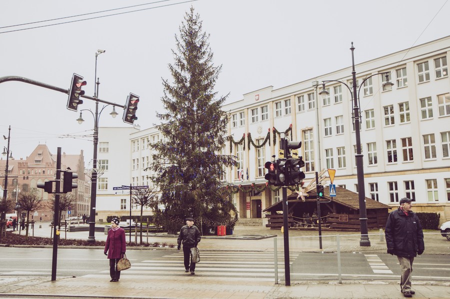 Świąteczne dekoracje przed Urzędem Marszałkowskim, fot. Andrzej Goiński